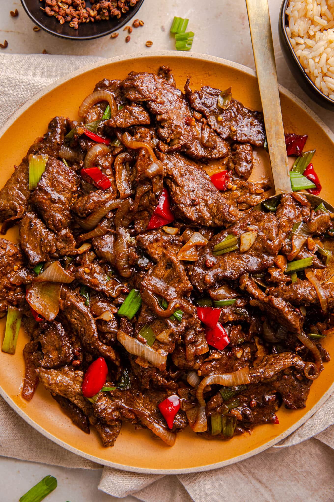 Sliced beef